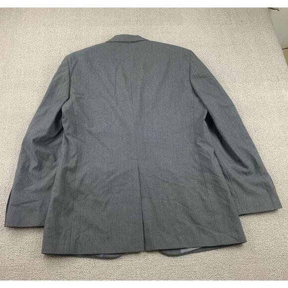 Saddlebred Blazer Men 40R Gray Motion Stretch 2 Button Lined Suit Jacket Poly - Picture 2 of 9